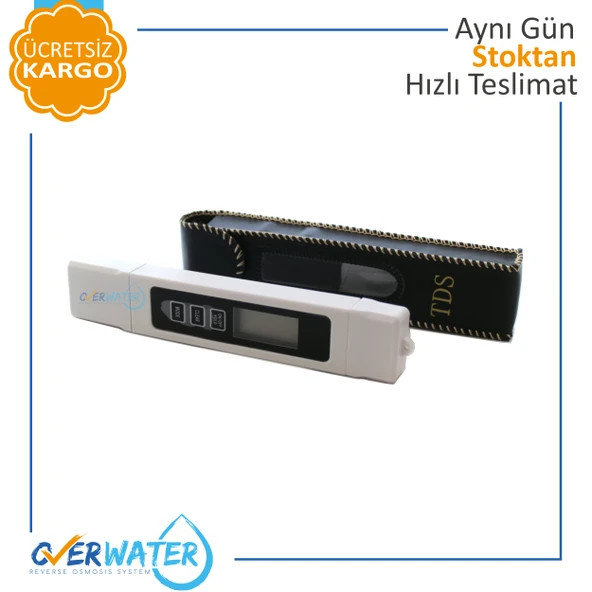 OverWater Su Arıtma Cihazı Tds Metre Su Kalite Sertlik İletkenlik Ölçümü - Resim 3