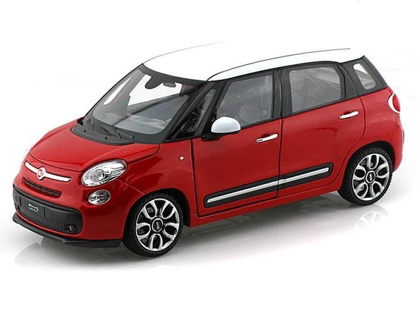 Welly 2013 Fiat 500L 1/24 Kırmızı Model Araba - Resim 3