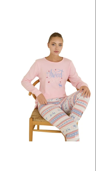 Seamlife Kadın Kışlık Termal Uzun Kollu Pijama Takımı - 3