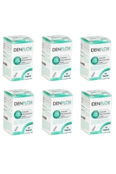 Denflor Probiyotik 10 Kapsül 6'Lı PAKET (SKT:06/2028) - 1