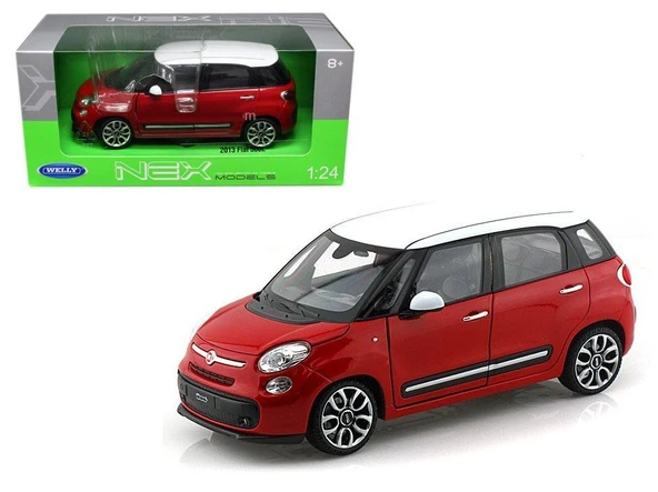 Welly 2013 Fiat 500L 1/24 Kırmızı Model Araba ürün görseli 1