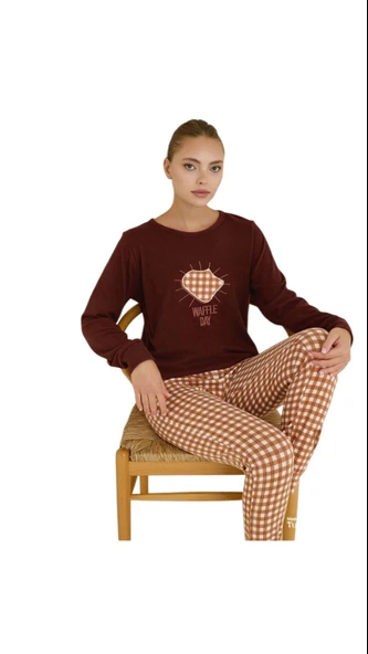 Seamlife Kadın Kışlık Termal Uzun Kollu Pijama Takımı - 11