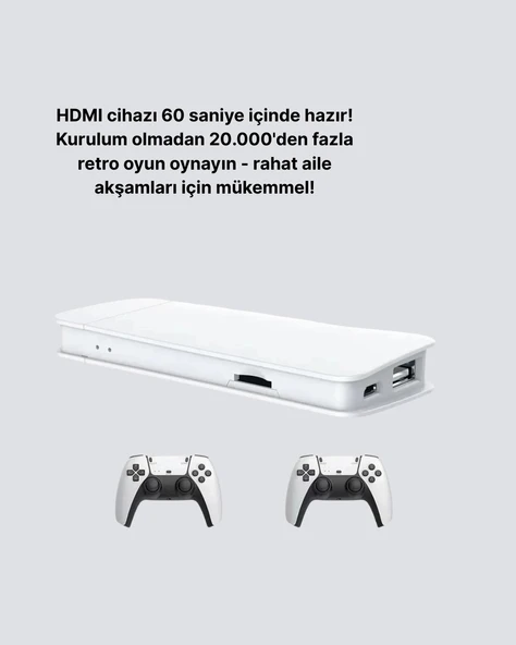 3D ve 4K Görüntü Kaliteli Çok Oyunculu Retro Oyun Konsolu - Resim 2