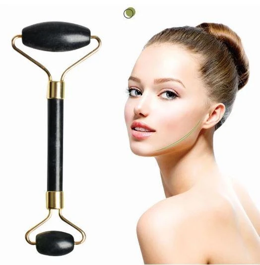 Roller Doğal Taş Siyah Oniks Yüz Masaj Aleti Roller Masaj Taşı Jade Roller - 5