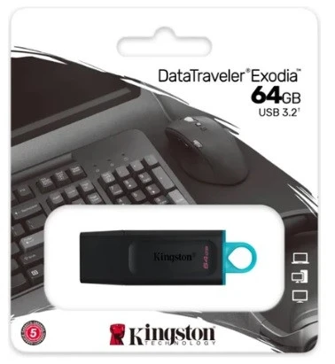Kingston DataTraveler Exodia 64GB USB 3.2 Flash Bellek DTX/64GB - 1