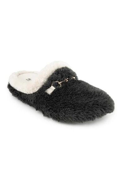 Muya Kraska 36901-086 Kadın Kışlık Ev Terliği Füme 36-40 - Resim 2