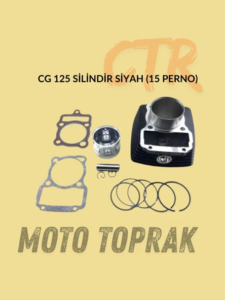 CG 125 Silindir Seti Siyah 15 Perno - 1