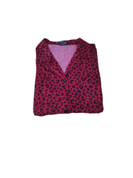 Çağrı Kadın Kışlık Süet Uzun Kollu Önü Düğmeli Pijama Takımı - 10