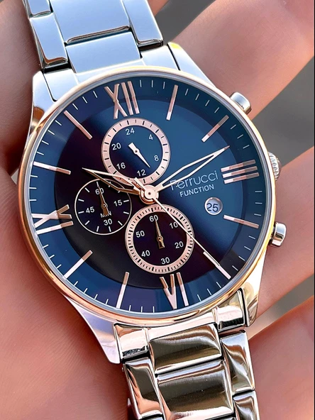 Ferrucci Çelik Kordon İç Fonksiyonları Aktif 2 Yıl Garantili Erkek Kol Saati+Bileklik F.FGG233.06 - Resim 4