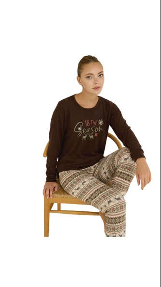 Seamlife Kadın Kışlık Termal Uzun Kollu Pijama Takımı - 6