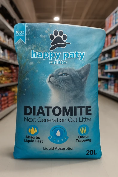 HAPPY PATY DİATOMİT KEDİ KUMU 20 LT ürün görseli
