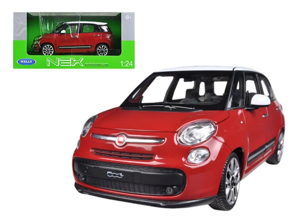 Welly 2013 Fiat 500L 1/24 Kırmızı Model Araba - Resim 2