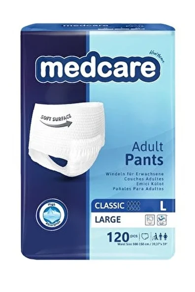 MEDCARE Emici Külot Large 6 damla clasic ( Büyük Boy ) 120 Adet 4 Paket ürün görseli