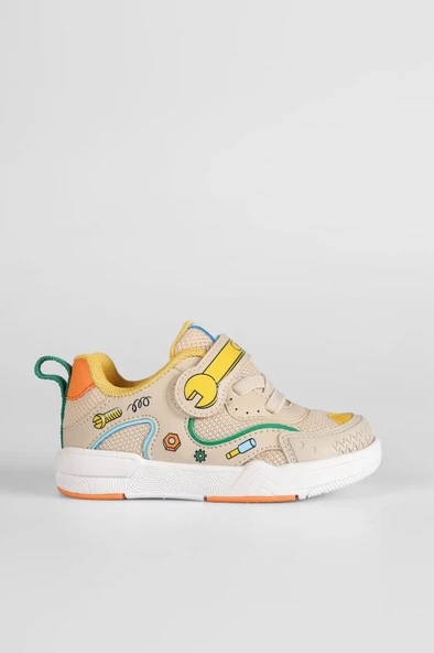 Vicco Repair 346.B25K.219 Anatomik Taban Çocuk Sneaker Ayakkabı Bej 20-25 - Resim 2