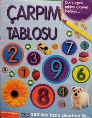 Çarpım Tablosu - 280'den Fazla Çıkartma ile Dev Poster Hediyeli