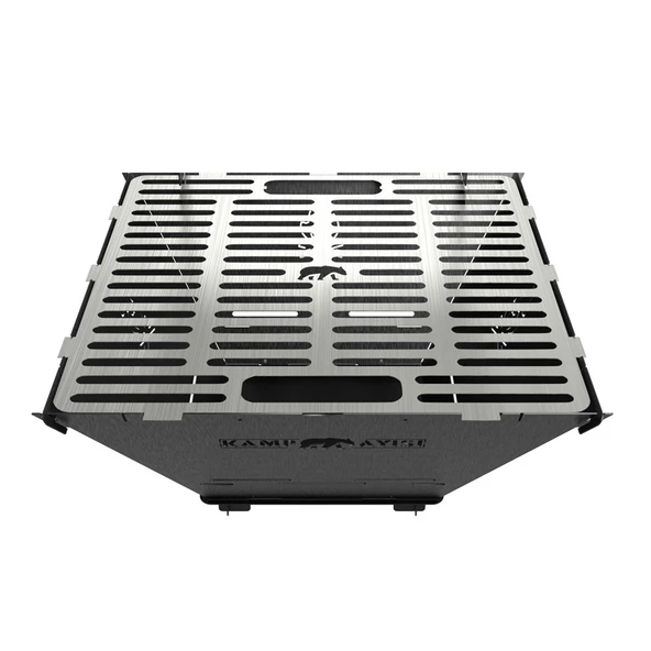 Kamp Ayısı® FireNest™: Core Ateş Çukuru Taşınabilir Ateş Çukuru Seti - 3mm Karbon Çelik, 1.5mm Paslanmaz Izgara, Çantalı - 4