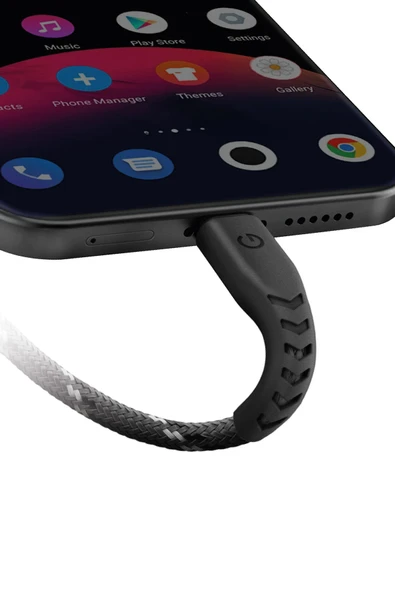 NyloFlex USB 2.0 1.5M 5A USB to Type-C Hızlı Şarj Kablo - Siyah - Resim 4