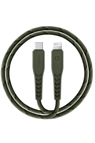 C94 NyloFlex 1.5M 100W Type-C to Lightning PD Hızlı Şarj Kablo - Yeşil ürün görseli 1
