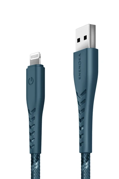 C89 NyloFlex 1.5M 3A USB to Lightning Hızlı Şarj Kablo - Lacivert - Resim 2