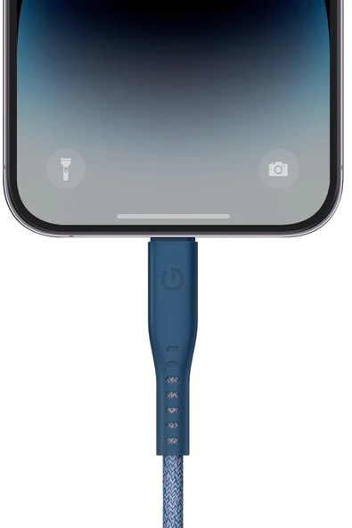 Flow 1.5M 60W Type-C to Lightning PD Hızlı Şarj Kablo - Lacivert - Resim 3