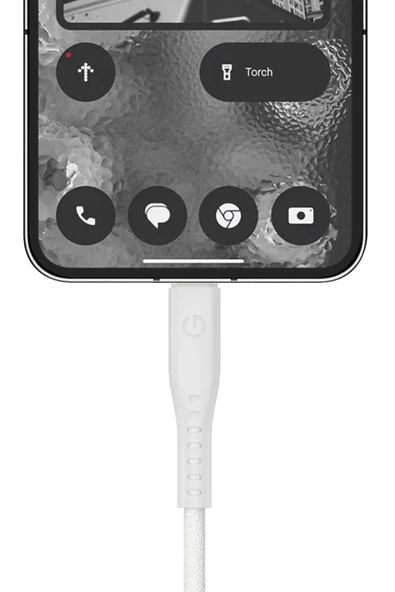 Flow 1.5M 240W Type-C to Type-C PD Hızlı Şarj Kablo - Beyaz - Resim 4