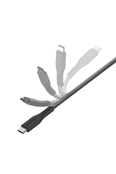 Flow 1.5M 60W Type-C to Lightning PD Hızlı Şarj Kablo - Siyah - Resim 3