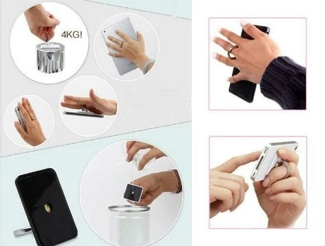 Yüzük Tasarım Telefon Tablet Tutucu Selfie Yüzüğü - 4