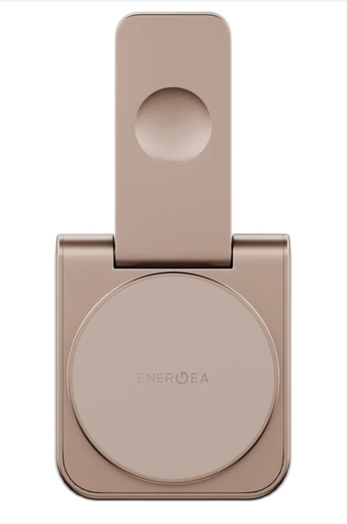 MagDuo 2in1 Katlanabilir 15W Telefon ve 2.5W Saat Masaüstü Hızlı Şarj Standı - Gold - Resim 3