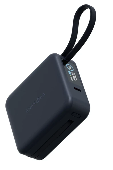 MagPac Mini Plus Dijital 10.000 mAh Type-C Telefon Saat Kablosuz Şarj Destekli Magsafe Powerbank - Lacivert - 2