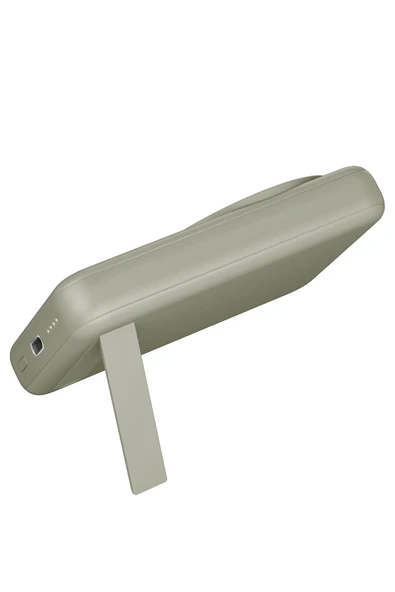 MagPac Mini 10.000 mAh 20W Type-C 15W Kablosuz Şarj - Stant Özellikli Magsafe Powerbank - Yeşil - Resim 2