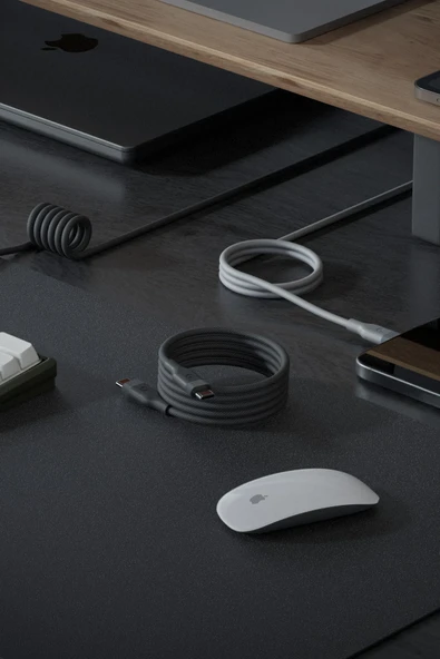 Helix 1.5M 100W Manyetik Katlanma Özellikli Type-C to Type-C PD Hızlı Şarj Kablo - Siyah - Resim 6