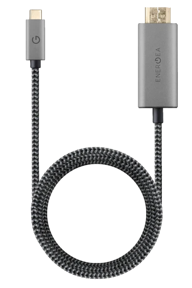 FibraTough 2M 4K 60 Hz Type-C to HDMI Kablo - Gri ürün görseli 1