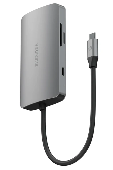 AluHub HD Pro 2 100W Type-C PD Şarj Destekli 8in1 4K Hub Dönüştürücü - Koyu Gri ürün görseli 1