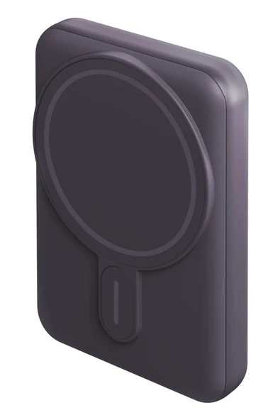MagPac Mini 10.000 mAh 20W Type-C 15W Kablosuz Şarj - Stant Özellikli Magsafe Powerbank - Derin Mor