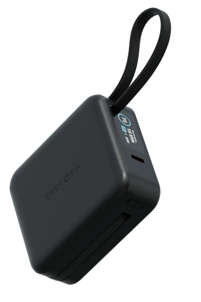 MagPac Mini Plus Dijital Göstergeli 10.000 mAh - 20W Type-C ve 15W Kablosuz PD Hızlı Şarj Magsafe Powerbank - Siyah - Resim 2