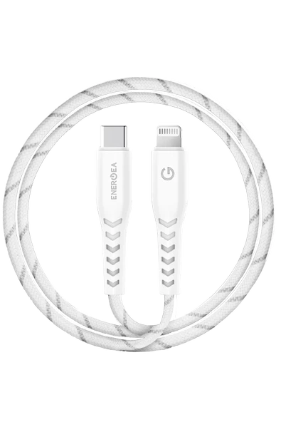 C94 NyloFlex 1.5M 100W Type-C to Lightning PD Hızlı Şarj Kablo - Beyaz ürün görseli 1