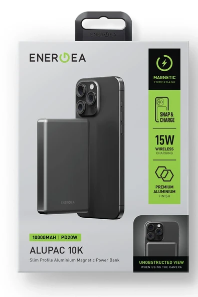 AluPac 10K 10.000 mAh 20W Type-C ve 15W Kablosuz Şarj Çıkışlı PD Hızlı Şarj Magsafe Powerbank - Gold - Resim 6