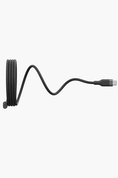 Helix 1.5M 100W Manyetik Katlanma Özellikli Type-C to Type-C PD Hızlı Şarj Kablo - Siyah - Resim 3