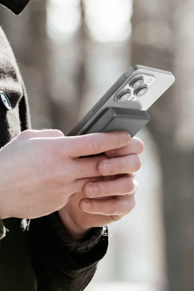 AluPac 10K 10.000 mAh 20W Type-C ve 15W Kablosuz Şarj Çıkışlı PD Hızlı Şarj Magsafe Powerbank - Gold - 5