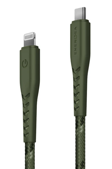 C94 NyloFlex 1.5M 100W Type-C to Lightning PD Hızlı Şarj Kablo - Yeşil - Resim 2
