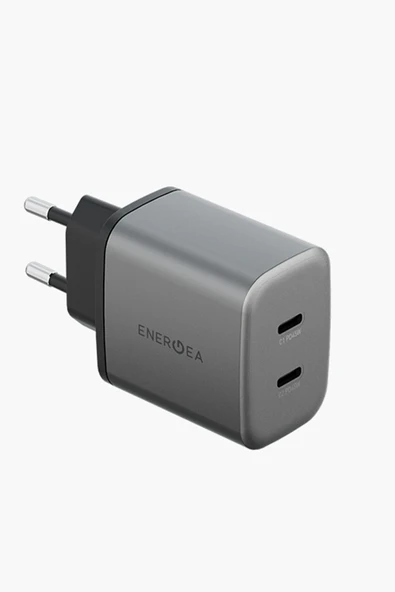 AmpCharger GaN45 2 Adet 45W Type-C Çıkışlı Hızlı Şarj Aleti - Koyu Gri - Resim 2