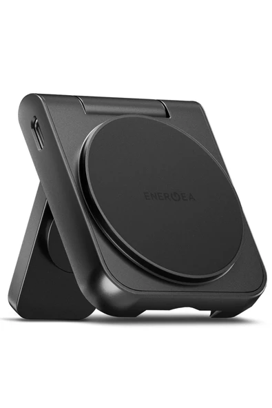 MagDuo 2in1 Katlanabilir 15W Telefon ve 2.5W Saat Masaüstü Hızlı Şarj Standı - Koyu Gri ürün görseli 1