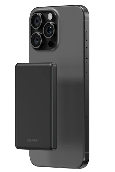 AluPac Mini 5K 5.000 mAh 20W Type-C ve 15W Kablosuz Hızlı Şarj Magsafe Powerbank - Koyu Gri