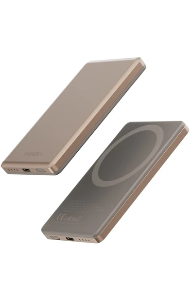 AluPac Mini 5K 5.000 mAh 20W Type-C ve 15W Kablosuz Hızlı Şarj Magsafe Powerbank - Gold - 2