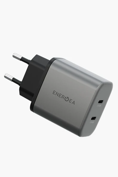 AmpCharger GaN45 2 Adet 45W Type-C Çıkışlı Hızlı Şarj Aleti - Koyu Gri - Resim 5