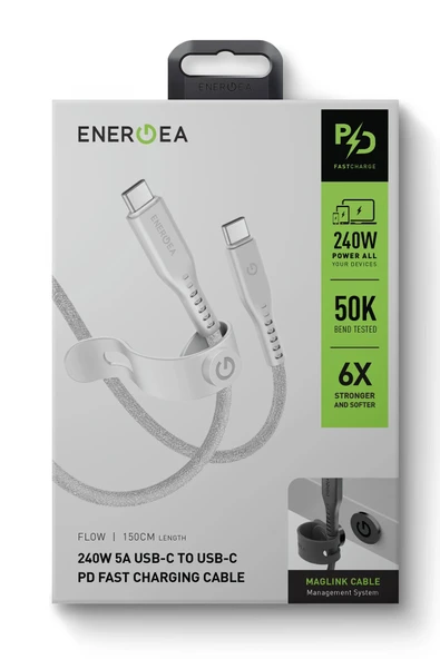 Flow 1.5M 240W Type-C to Type-C PD Hızlı Şarj Kablo - Siyah - Resim 6