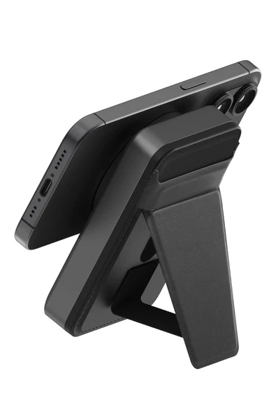 MagWallet Card 10.000 mAh 20W Type-C ve 15W Kablosuz Şarj ve Stantlı Magsafe Kartlıklı Hızlı Şarj Magsafe Powerbank - Resim 4