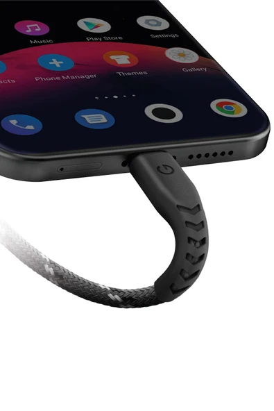 NyloFlex 1.5M 100W Type-C to Type-C PD Hızlı Şarj Kablo - Siyah - Resim 4