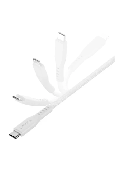 Flow 1.5M 60W Type-C to Lightning PD Hızlı Şarj Kablo - Beyaz - Resim 3