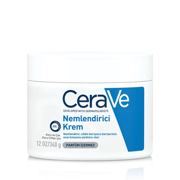 CeraVe Nemlendirici Yüz Ve Vücut Kremi-Kuru Ciltler İçin Seramid Ve Hyalüronik Asit İçerikli 340gr